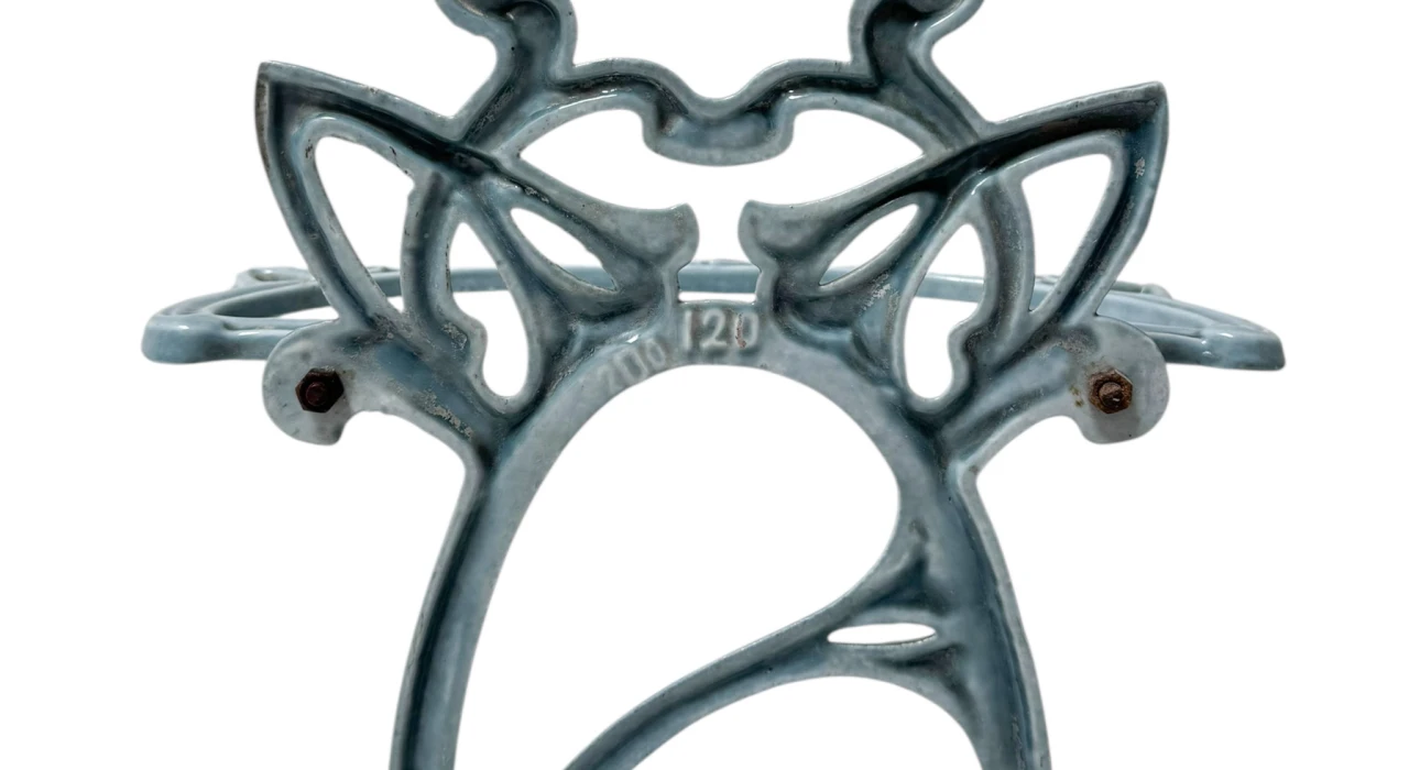 Art Nouveau Enameled Iron Umbrella Stand, 1900s